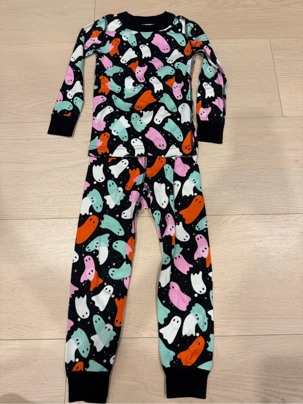 Hanna Andersson Kids Ghost Matching Family Black Pajama Set | 4T